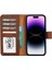 Apple iPhone 15 Pro Uyumlu Deri Cüzdanlı Kılıf Mwwn G2 Kahve 2
