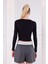 Buzzy Kumaş Uzun Kollu Kayık Yaka Bluz 9