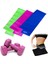 3'lü Pilates Direnç Bandı 120X7.5 cm Hafif Orta Sert + 1kg Dambıl+ Termal Zayıflama Bel Kemeri 1