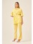 Ftz Kadın Keten Takım Sarı 31196 3