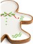 Noella Sunum Tabağı Gingerbread Man 25X22 cm 4