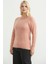 Yuvarlak Yaka Yumoş Basic Triko Kazak - Pudra 4