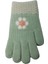 Spteks Kitti 4-8 Yaş Kız Çocuk Mint Renk Çiçek Desenli Kışlık Örme Eldiven 3