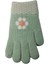 Spteks Kitti 4-8 Yaş Kız Çocuk Mint Renk Çiçek Desenli Kışlık Örme Eldiven 4