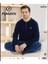 Erkek Düğme Yaka Kışlık Polar Pijama Takımı 6100/10,1 - 1 Adet 2