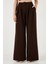 Pile Detaylı Wide Leg Yüksek Bel Geniş Paça Pantolon Bayan Pantolon 6522016 2