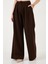 Pile Detaylı Wide Leg Yüksek Bel Geniş Paça Pantolon Bayan Pantolon 6522016 4