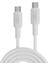 60W USB Type-C To Type-C Silikon Hızlı Şarj ve Kablosu Beyaz 1 Metre 2