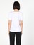 Regular Fit Bisiklet Yaka Örme Kadın Beyaz Kısa Kol Tişört 2