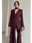 Şal Detaylı Kruvaze Ceket ve Palazzo Pantolon Alt-Üst Takım | Takım Elbise | Premium Tasarım Takım 3