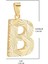 14 Ayar Altın B Harfi Kalemli Kolye Ucu 2