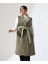 Kadın Çift Cep Bağlamalı Uzun Yelek 3