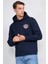 Çetinkaya Chester Polo 4227 3 Iplik Kapüşonlu Baskılı Lacivert Sweatshirt 1
