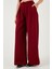 Pile Detaylı Wide Leg Yüksek Bel Geniş Paça Pantolon Bayan Pantolon 6522016 3