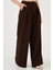 Pile Detaylı Wide Leg Yüksek Bel Geniş Paça Pantolon Bayan Pantolon 6522016 3