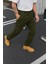 Erkek Trend Günlük Bol Paça Haki Taktik Kargo Pantolon 1