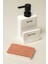 Seramik Sabunluk ve Süngerlik Seti Modern Mutfak Banyo Deterjan Dispenser Organizer 380 ml 9X7X17 cm 4