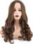 Dalgalı Perçemsiz Uzun Fiber Sentetik Peruk - Koyu Kumral 2