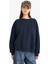 Oversize Geniş Kalıp Bisiklet Yaka Basic Düz Sweatshirt A4177AX25WN 3