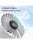 Taşınabilir Mini Soğutma Fanı 5 Hızlı USB Şarj Edilebilir Ekranlı 1500MAH Açık Hava Katlanabilir Boyun Askılı Fanlar (Yurt Dışından) 5