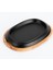 Döküm Oval Fajita Tabağı Kayın Servis Ahşabı Ölçü 26X19CM. 1