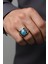Orion Turkuaz Taşlı Gümüş Erkek Yüzük 2