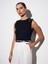 10823 Aksesuar Detaylı Triko Bluz-Siyah 1