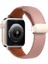 Apple Watch 42MM KR414 Daks Deri Kordon - Pembe 1