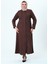 Aslıcan Kadın Büyük Beden Süet Kumaş Mevsimlik Ferace/pardesü 3
