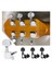12PCS/2SET Elektro Gitar Makinesi Kafaları Metal Tunerler Mini Oval Tuner St Tl Tele Ayar Mandalları Siyah Gümüş (Yurt Dışından) 4