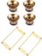 2 Adet Metal Düz Humbucker Kapak Gitar Pikap Çerçevesi &amp 1set Altın Üst Şapka Düğmesi Için Les Paul Altın Folyo Düğmesi Için (Yurt Dışından) 2