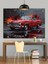 Kırmızı Klasik Araba Dekoratif Kanvas - Mdf Ahşap Tablo 3