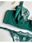 Kadın Yeşil Dantel Saten Iç Çamaşır Takımı 4