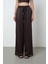 Kadın Düz Renk Bağcık Detaylı Bol Paça Beli Lastikli Pantolon 1