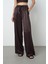 Kadın Düz Renk Bağcık Detaylı Bol Paça Beli Lastikli Pantolon 3