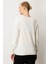 Kadın Yakası Taşlı Triko Kazak 65314 Ekru 4