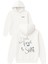 Dont Forget To Shıne Tasarım Baskılı Oversize Beyaz Kapüşonlu Sweatshirt 1