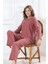 Pamuklu Kalın Kışlık Interlok Şeritli Uzun Kollu Örme Pijama Takımı 1