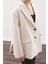 Oversıze Kesim Blazer Ceket Bej 4