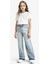 Kız Çocuk 90's Wide Leg Geniş Paça Okul Jean Pantolon F7540A825AU 3