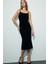 Bodycon Vücudu Saran İnce Askılı Midi Elbise F9263AX25WN 1