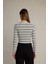 Bisiklet Yaka Çizgili Uzun Kollu Tişört G0740AX25SM 5
