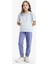 Kız Çocuk Standart Fit Basic Düz Beli Lastikli Okul Jogger Eşofman Altı Y1226A625AU 1
