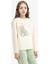 Kız Çocuk Pijama Takımı Baskılı Uzun Kollu Üst Desenli Uzun Alt F6219A825WN 4