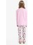 Kız Çocuk Kuromi Pijama Takımı Uzun Kollu Üst Uzun Alt 4
