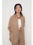 Kadın %100 Keten Yarasa Kol Düz Oversize Gömlek 2
