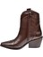 Kısa Western Kadın Topuklu Bot SMS-58151 Kahve 3