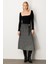 Kadın Aksesuar Detaylı Midi Triko Etek 65208 Siyah 1