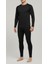 Erkek Termal Alt Üst Takım İçlik Elastik Yumuşak Siyah - Berrak 1