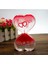Love Kalp Dekoratif Kum Saati Kırmızı-Kalpli kumsaati Sevgili-Eş-Hediye 1